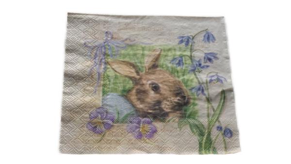 Serviette 33 x 33 cm Hase pastell