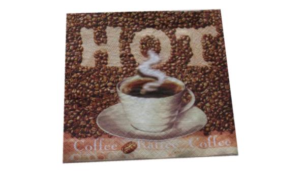 Serviette 33 x 33 cm Hot Coffee