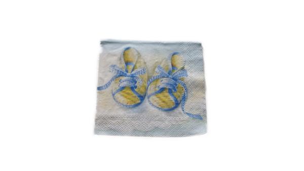 Serviette 25 x 25 cm Baby Junge 2 Motive