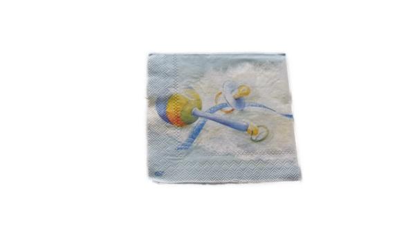 Serviette 25 x 25 cm Baby Junge 2 Motive