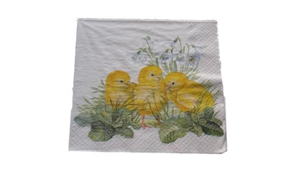 Serviette 33 x 33 cm Küken