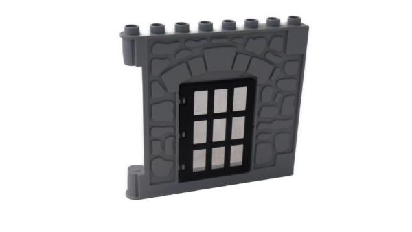 LEGO® DUPLO® Burgmauer mit Gittertür hellgrau gebraucht