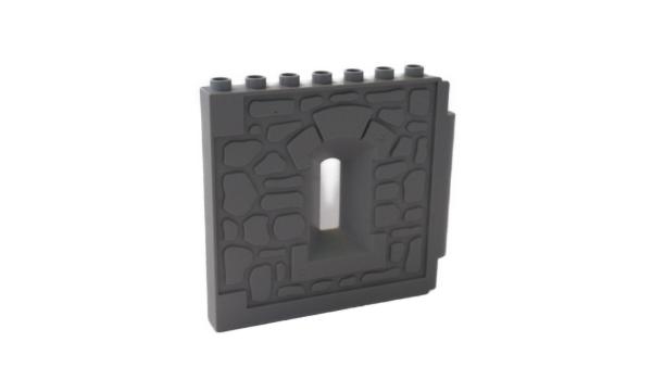 LEGO® DUPLO® Burgmauer mit Schießscharte hellgrau gebraucht
