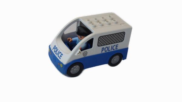 LEGO® DUPLO® Polizei Gefangenentransporter + 2 Figuren gebraucht