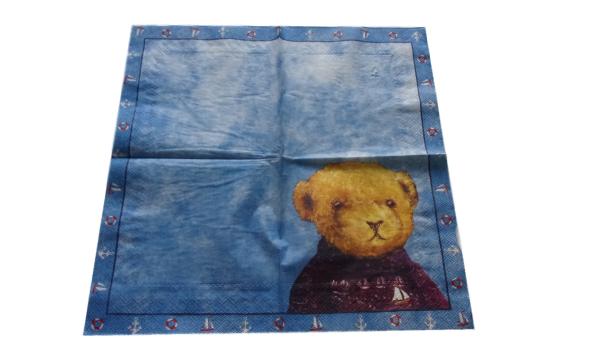 Serviette 33 x 33 cm Bär maritim