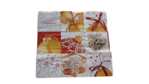 Serviette 33 x 33 cm Merry Christmas