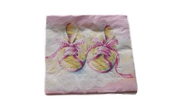 Serviette 33 x 33 cm Baby Mädchen 2 Motive
