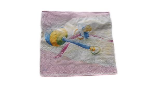 Serviette 33 x 33 cm Baby Mädchen 2 Motive