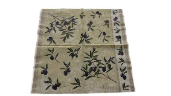 Serviette 33 x 33 cm Oliven
