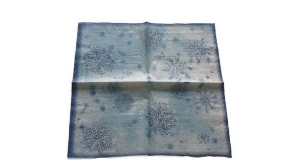 Serviette 25 x 25 cm Schneeflocken