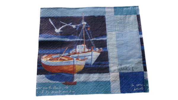 Serviette 33 x 33 cm Fischerboote