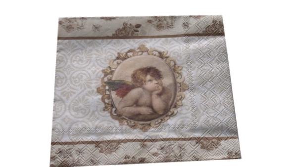 Serviette 33 x 33 cm Putto 2 Motive