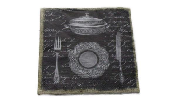 Serviette 33 x 33 cm Tafelsilber