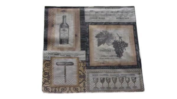 Serviette 33 x 33 cm Vino