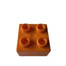 LEGO® DUPLO® 3437 2 x 2 Stein orange gebraucht