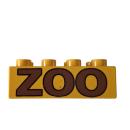 LEGO® DUPLO® 3011 2 x 4 Stein bedruckt Zoo gebraucht